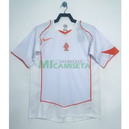 Camiseta Holanda Segunda Equipación Retro 2004 Blanco
