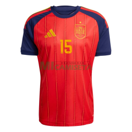 Camiseta Baena 15 España Primera Equipación 2026 Rojo/Azul