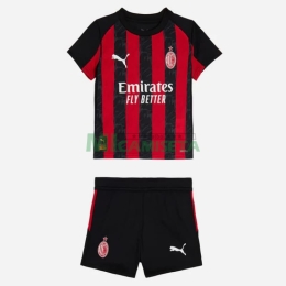 Camiseta AC Milan Primera Equipación 2025/2026 Rojo/Negro Niño Kit