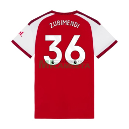 Camiseta ZUBIMENDI 36 Arsenal Primera Equipación 2026/2027 Rojo/Blanco UCL