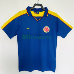 Camiseta Colombia Segunda Equipación Retro 1998 Azul/Amarillo