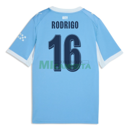 Camiseta RODRIGO 16 Manchester City Primera Equipación 2026/2027 Azul/Blanco UCL