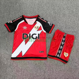 Camiseta Rayo Vallecano Segunda Equipación 2026/2027 Rojo Niño Kit con Parche La Liga