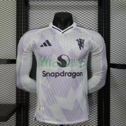 Camiseta Manchester United Segunda Equipación 2025/2026 ML Blanco (EDICIÓN JUGADOR)