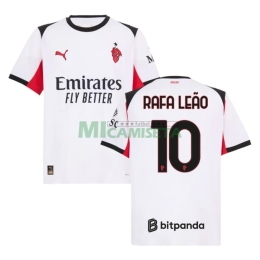 Camiseta RAFA LEÃO 10 AC Milan Segunda Equipación 2025/2026 Blanco