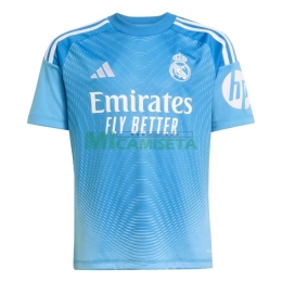Camiseta de Portero Real Madrid 2025/2026 Azul con Parche HP