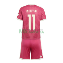Camiseta RODRYGO 11 Real Madrid Tercera Equipación 2026/2027 Rosa Niño Kit con Parche HP
