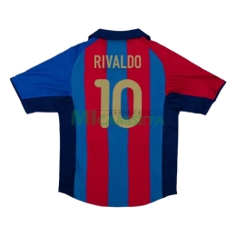 Camiseta RIVALDO 10 Barcelona Primera Equipación Retro 2001/02