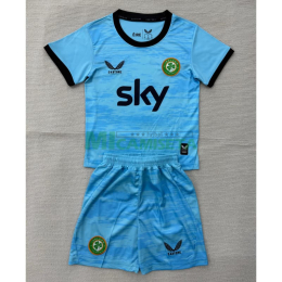 Camiseta de Portero Irland Primera Equipación Mundial 2026 Azul Niño Kit