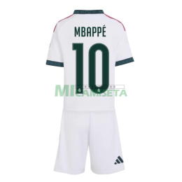 Camiseta MBAPPÉ 10 Real Madrid Primera Equipación 2026/2027 Blanco Niño Kit con Parche HP