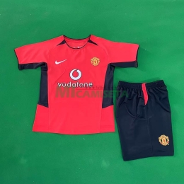 Camiseta Manchester United Primera Equipación Retro 2002/04 Niño Kit