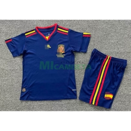 Camiseta España Segunda Equipación Retro 2010 Niño Kit