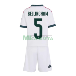 Camiseta BELLINGHAM 5 Real Madrid Primera Equipación 2026/2027 Blanco Niño Kit con Parche HP