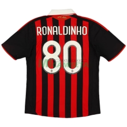 Camiseta RONALDINHO 80 AC Milan Primera Equipación Retro 2009/10