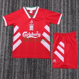 Camiseta Liverpool Primera Equipación Retro 1993/95 Rojo Niño Kit