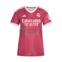 Camiseta Real Madrid Tercera Equipación 2026/2027 Rosa Mujer con Parche HP
