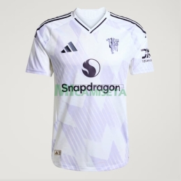 Camiseta Manchester United Segunda Equipación 2025/2026 Blanco/Morado Claro
