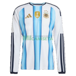 Camiseta Argentina Primera Equipación 2026 ML Azul/Blanco con FIFA2022