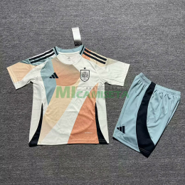 Camiseta España Segunda Equipación la EURO Femenina 2025 Niño Kit Blanco/Beige