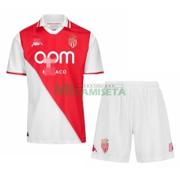 Camiseta Monaco Primera Equipación 2024/2025 Niño Kit