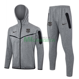 Chandal con Capucha Barcelona 2024/2025 Gris