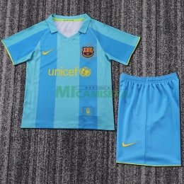 Camiseta Barcelona Segunda Equipación Retro 07/08 Niño Kit