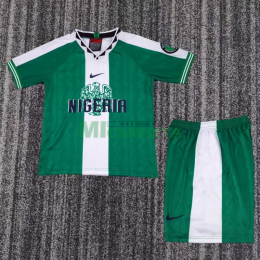 Camiseta Nigeria Primera Equipación Retro 1996 Verde/Blanco Niño Kit