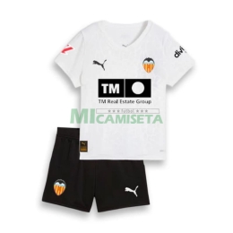Camiseta Valencia Primera Equipación 2025/2026 Blanco Niño Kit