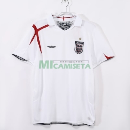Camiseta Inglaterra Primera Equipación Retro 2006 Blanco
