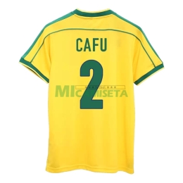 Camiseta CAFU 2 Brasil Primera Equipación Retro 1998