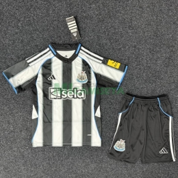 Camiseta Newcastle United Primera Equipación 2025/2026 Negro/Blanco Niño Kit