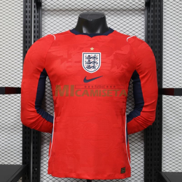 Camiseta Inglaterra Segunda Equipación Mundial 2026 ML Rojo (EDICIÓN JUGADOR)
