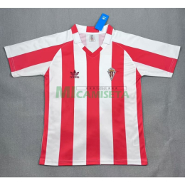 Camiseta Sporting de Gijón Primera Equipación Retro 1986/88 Blanco/Rojo