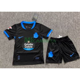 Camiseta Deportivo de La Coruña Segunda Equipación 2026/2027 Negro Niño Kit con Parche La Liga