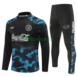 Sudadera de Entrenamiento Napoli 2024/2025 Kit Negro/Azul