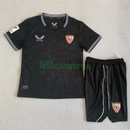 Camiseta De Portero Sevilla FC 2023/2024 Niño Kit Negro