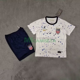 Camiseta EE.UU. Primera Equipación Copa Mundial Femenina 2023 Niño Kit