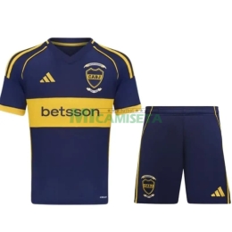 Camiseta Boca Juniors Primera Equipación 2025/2026 Azul Marino Niño Kit