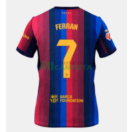 Camiseta FERRAN 7 Barcelona Primera Equipación 2026/2027 Rojo/Azul con Parche La Liga