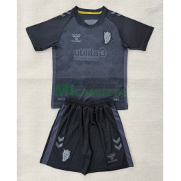 Camiseta Sunderland AFC Tercera Equipación 2025/2026 Negro Niño Kit