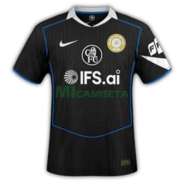 Camiseta Chelsea Tercera Equipación 2025/2026 Negro con Parche World Champions