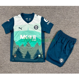 Camiseta Alavés Tercera Equipación 2025/2026 Verde Niño Kit con Parche La Liga