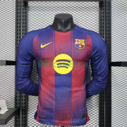 Camiseta Barcelona Primera Equipación 2025/2026 ML Rojo/Azul (EDICIÓN JUGADOR)