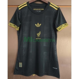 Camiseta México Tercera Equipación 2025 Negro Mujer