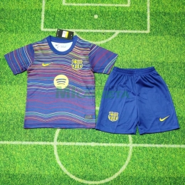 Camiseta Barcelona 2025/2026 Pre-Match Azul Niño Kit