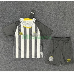Camiseta Santos FC Segunda Equipación 2025/2026 Negro/Blanco Niño Kit