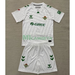 Camiseta de Portero Real Betis 2025/26 Blanco Niño Kit con Parche La Liga