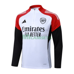 Sudadera De Entrenamiento Arsenal 2025/2026 Blanco/Negro/Rojo