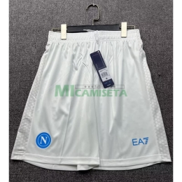 Pantalón Corto Napoli Primera Equipación 2025/2026 Blanco/Azul