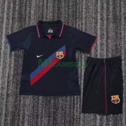 Camiseta Barcelona Tercera Equipación Retro 2002/2003 Rojo/Azul Niño Kit